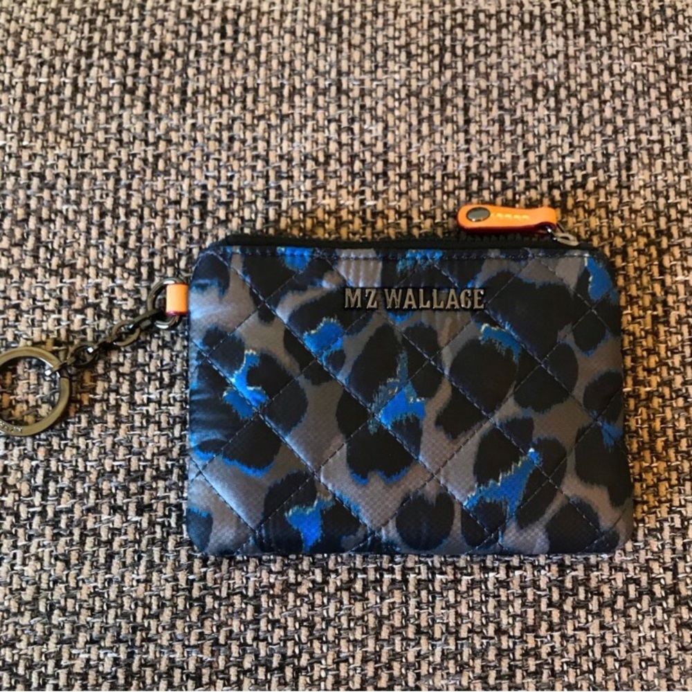 MZ Wallace Metro Key Pouch Blue Leopard 💙